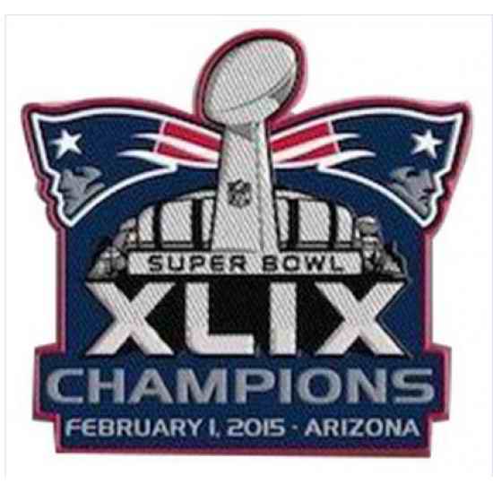 Stitched 2015 NFL Super Bowl XLIX 49 Champions New England Patriots Jersey Patch In Arizona